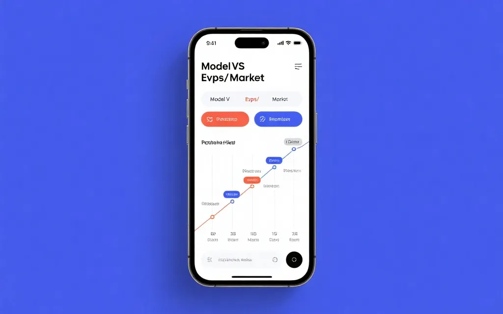 手机端预测APP的对比视图与复盘时间线的视觉占位图